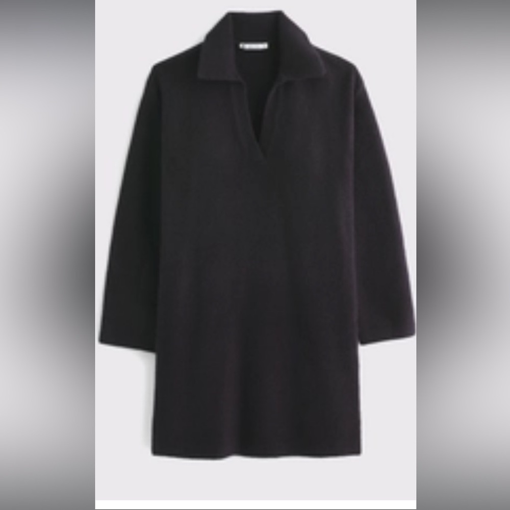 Abercrombie Long-Sleeve Collared Mini Sweater Dress